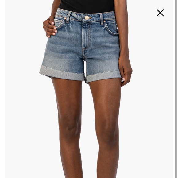 NWT Kut From The Kloth Jane Raw Hem High Waist Denim Shorts Size 2 - Picture 1 of 3